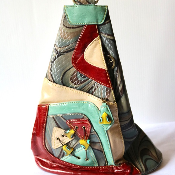 Cirque Du Soleil Faux Leather Collector's Edition Sling Purse Backpack Fall - Picture 1 of 15